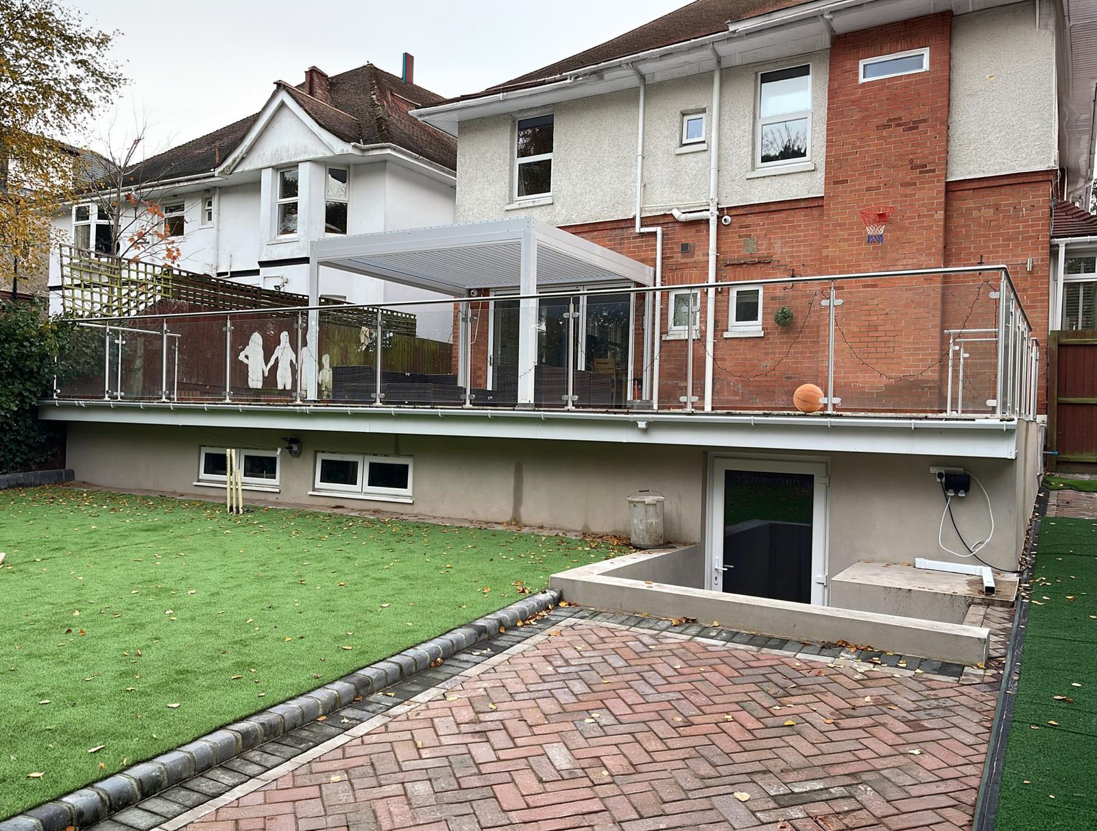 Decking glass balustrades with stainless steel posts Salisbury Lancers Welding